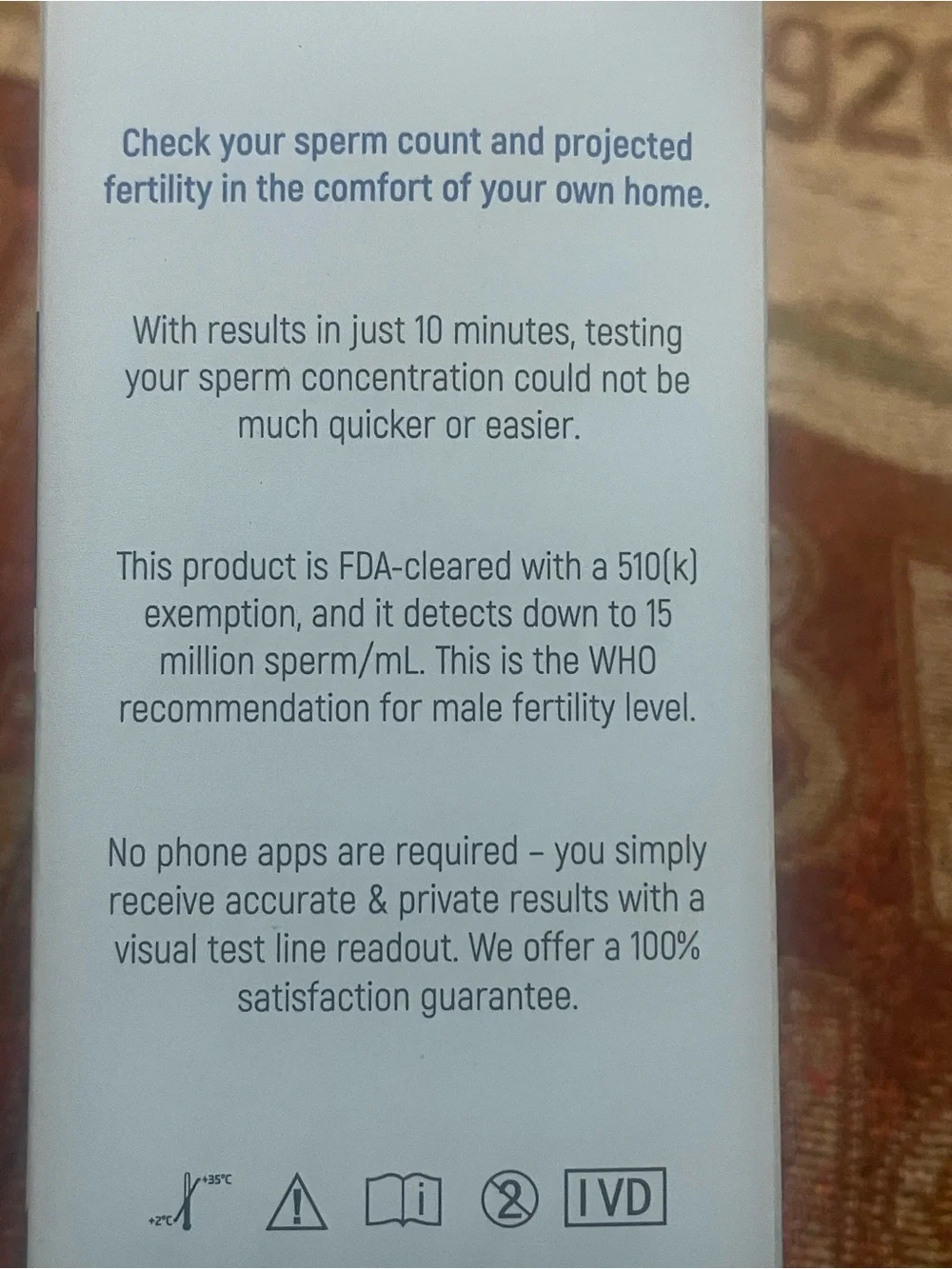 Lynx Sperm Concentration Rapid Home Test Kit NEW 03/2027